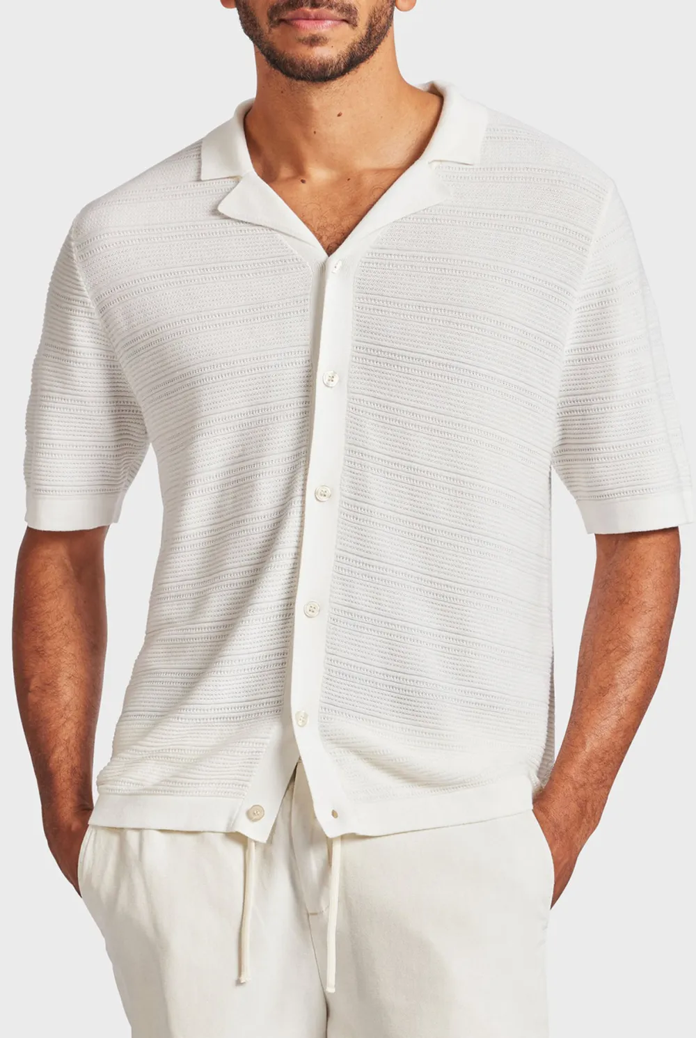 Monterey Knit SS Shirt-Natural