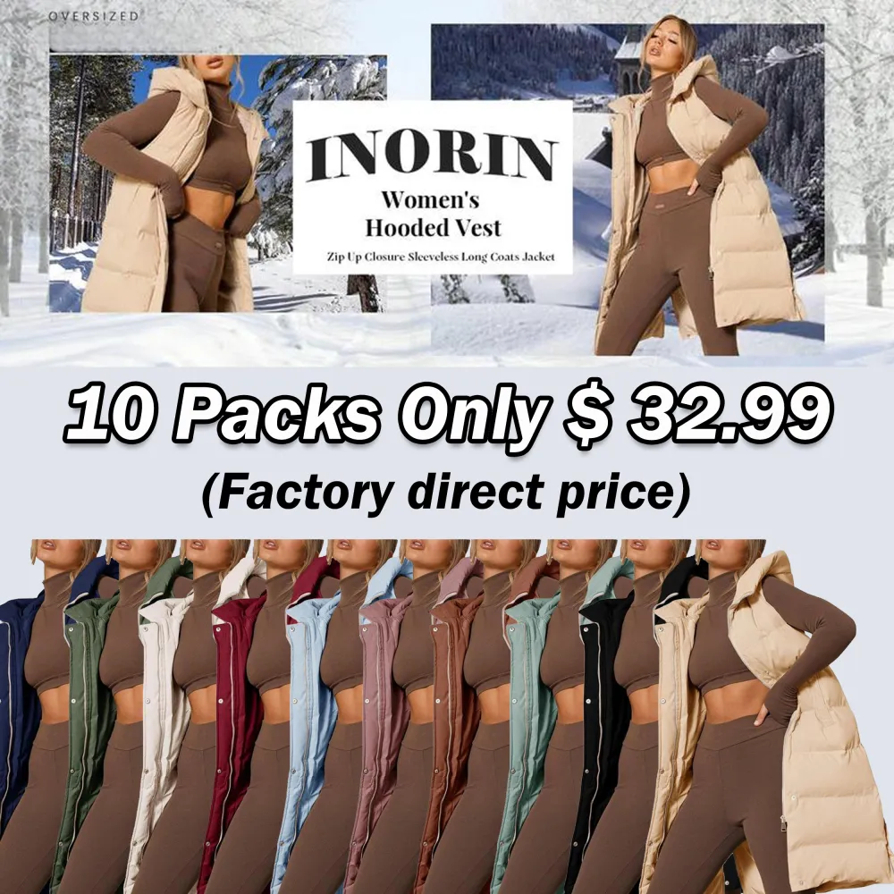 🧥 Women’s Warm Hooded Down Vest – Cozy, Lightweight & Effortlessly Stylish