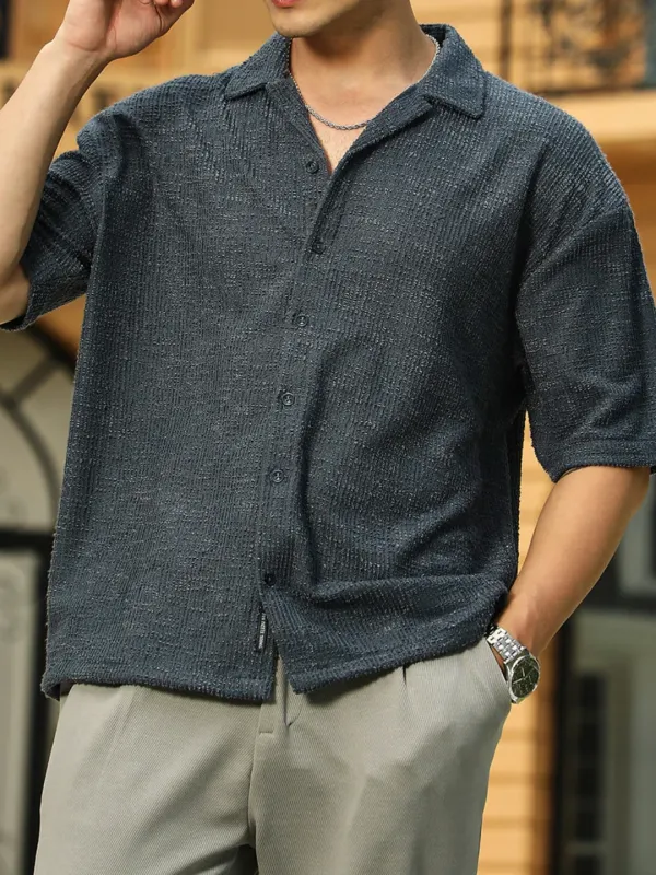 Blue Casual Style Oversized Shirt