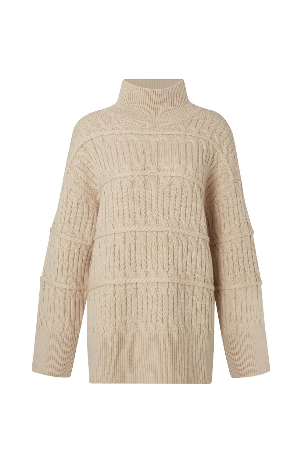 Cable Knit Turtleneck Sweater