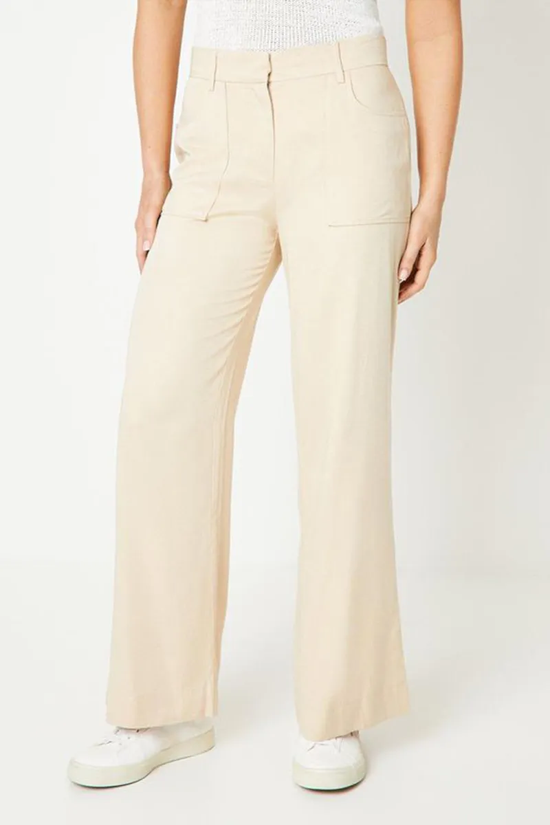 Casual Style Pocket Wide Leg Trouser