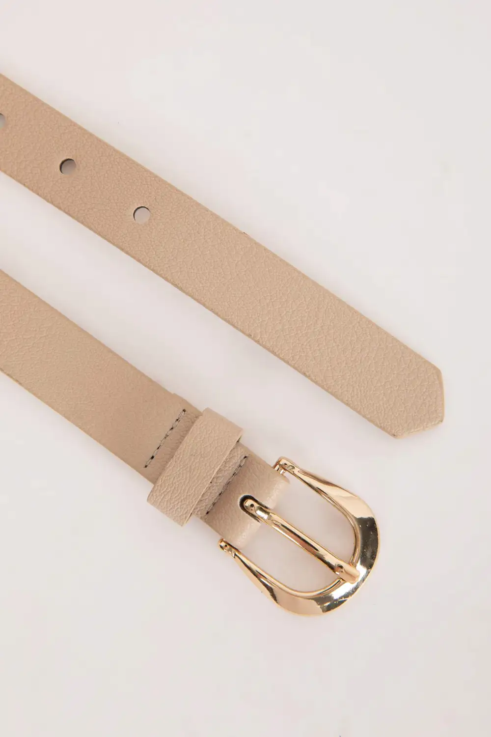 Two-Color Metal Imitation Leather Belt
