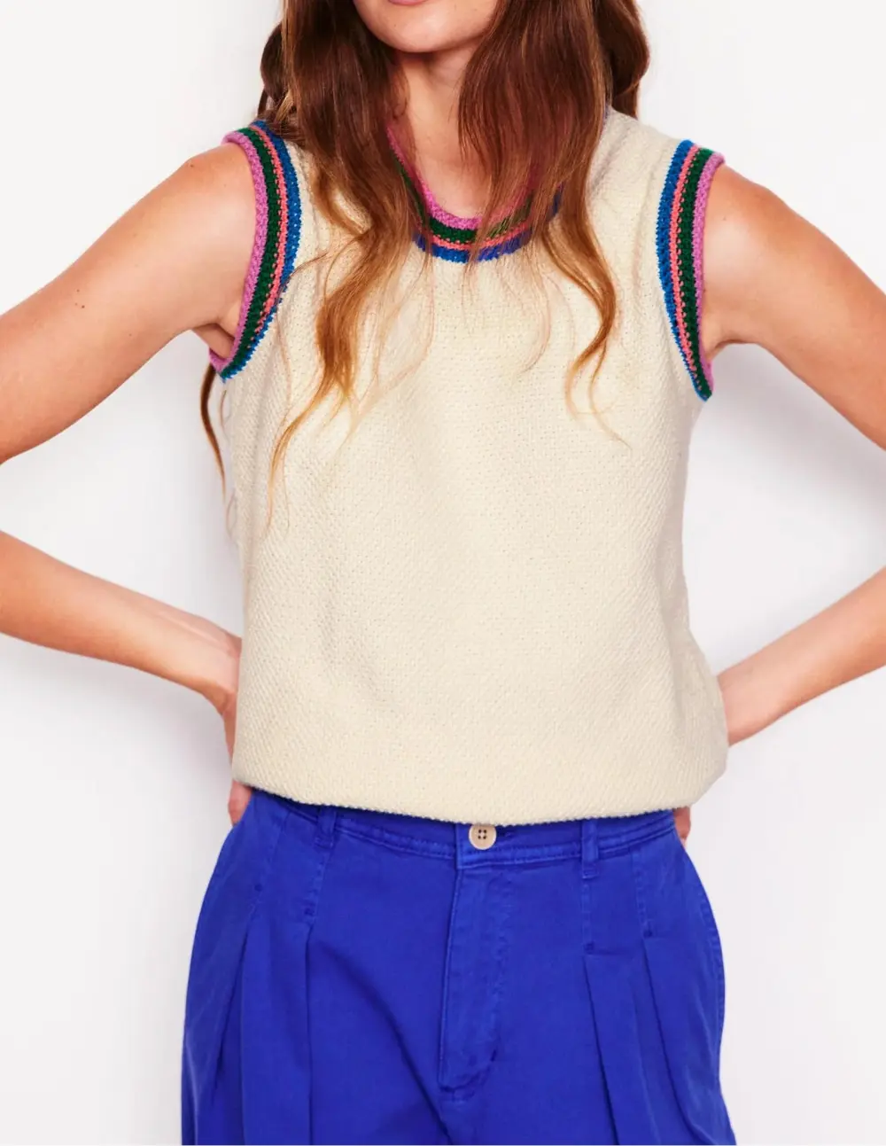 Callie Crochet Trim Tank Tops