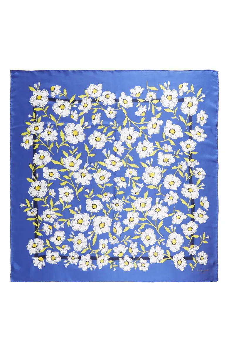 Sunshine Floral Silk Square Scarf