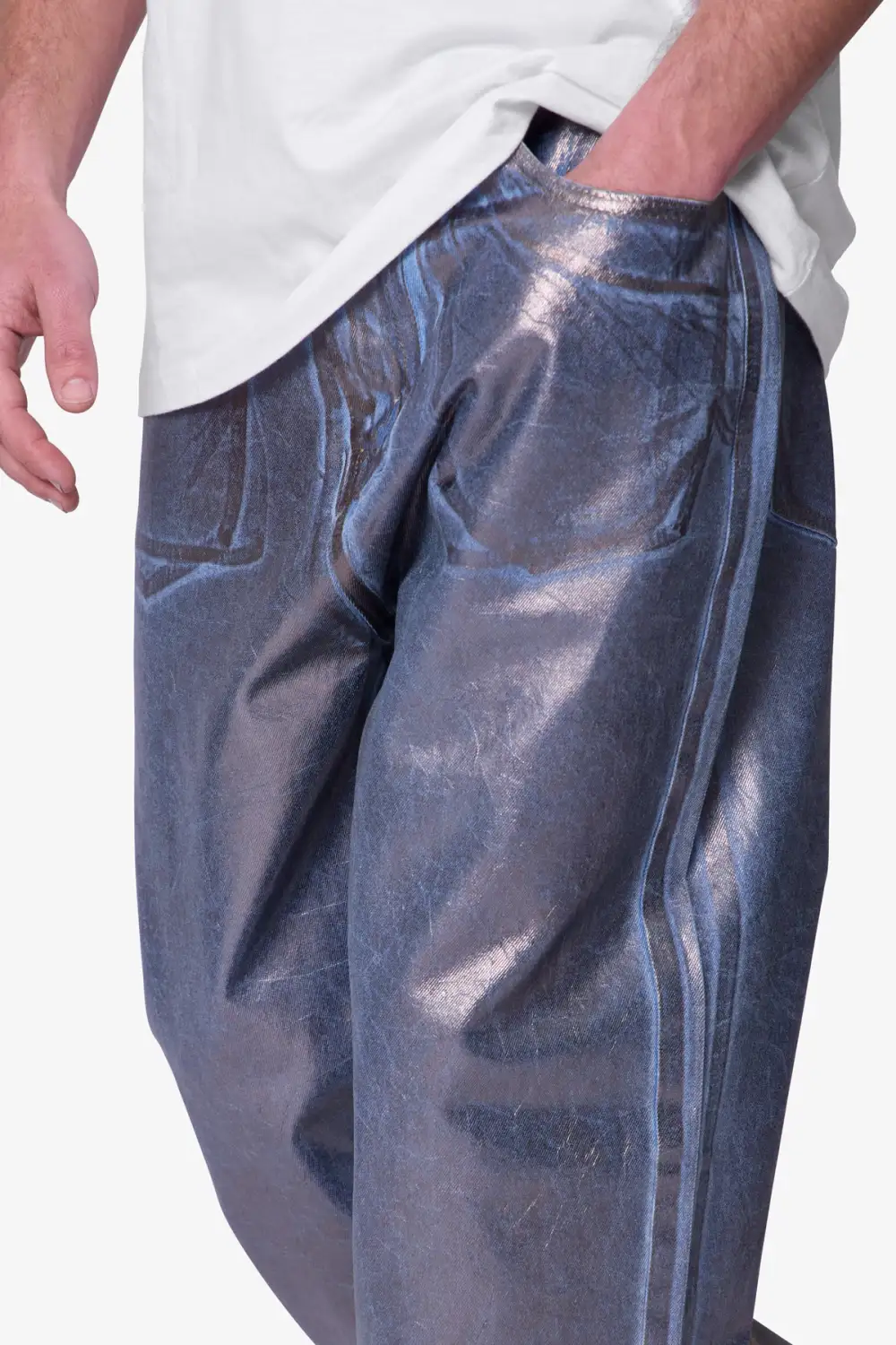 Ultra Baggy Chrome Sprayed Jeans