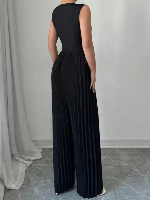 Hoog Getailleerde Losse Jumpsuits Met Contrasterende Kleuren En