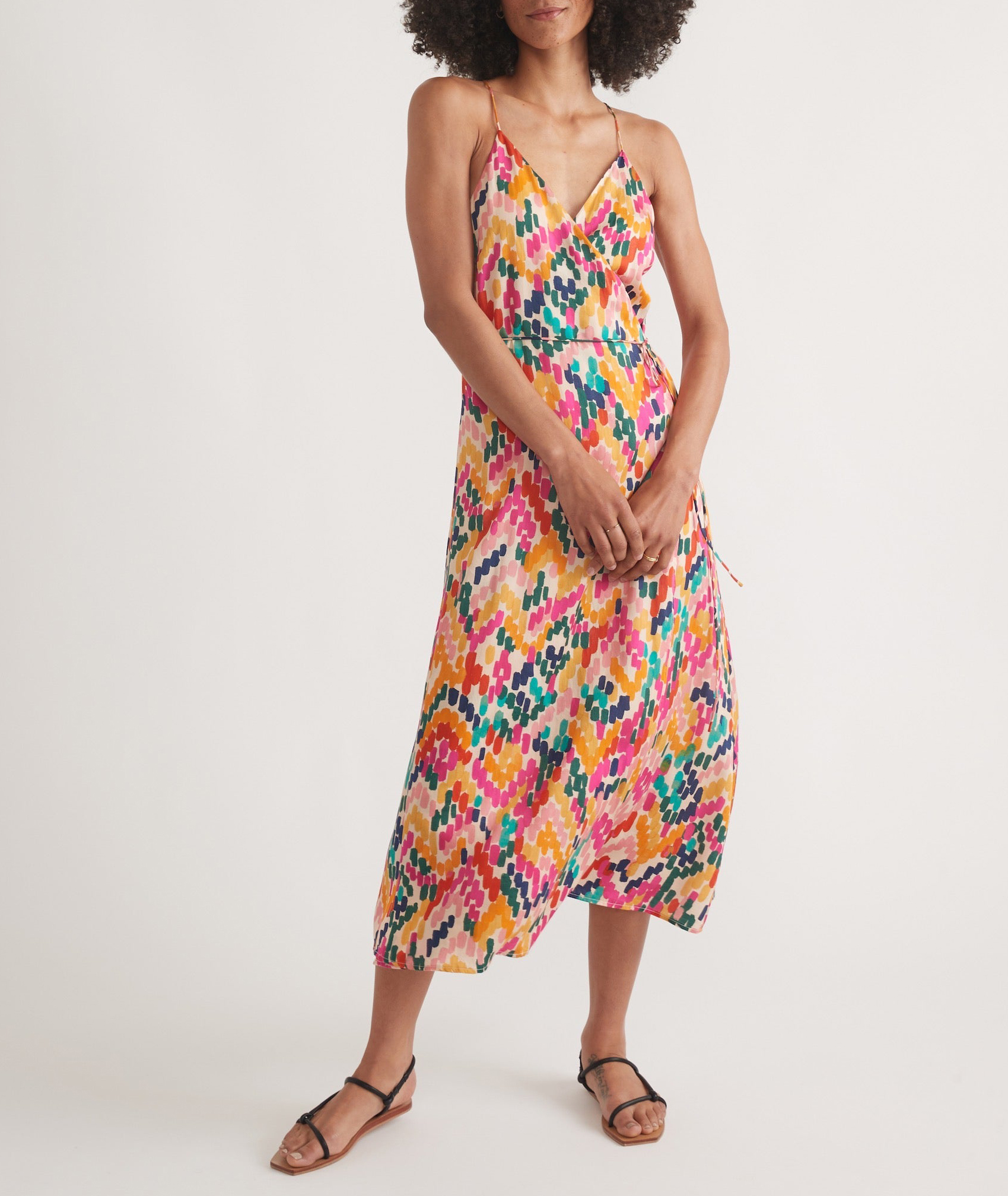 Multicolor Floral Print A-Line Dress