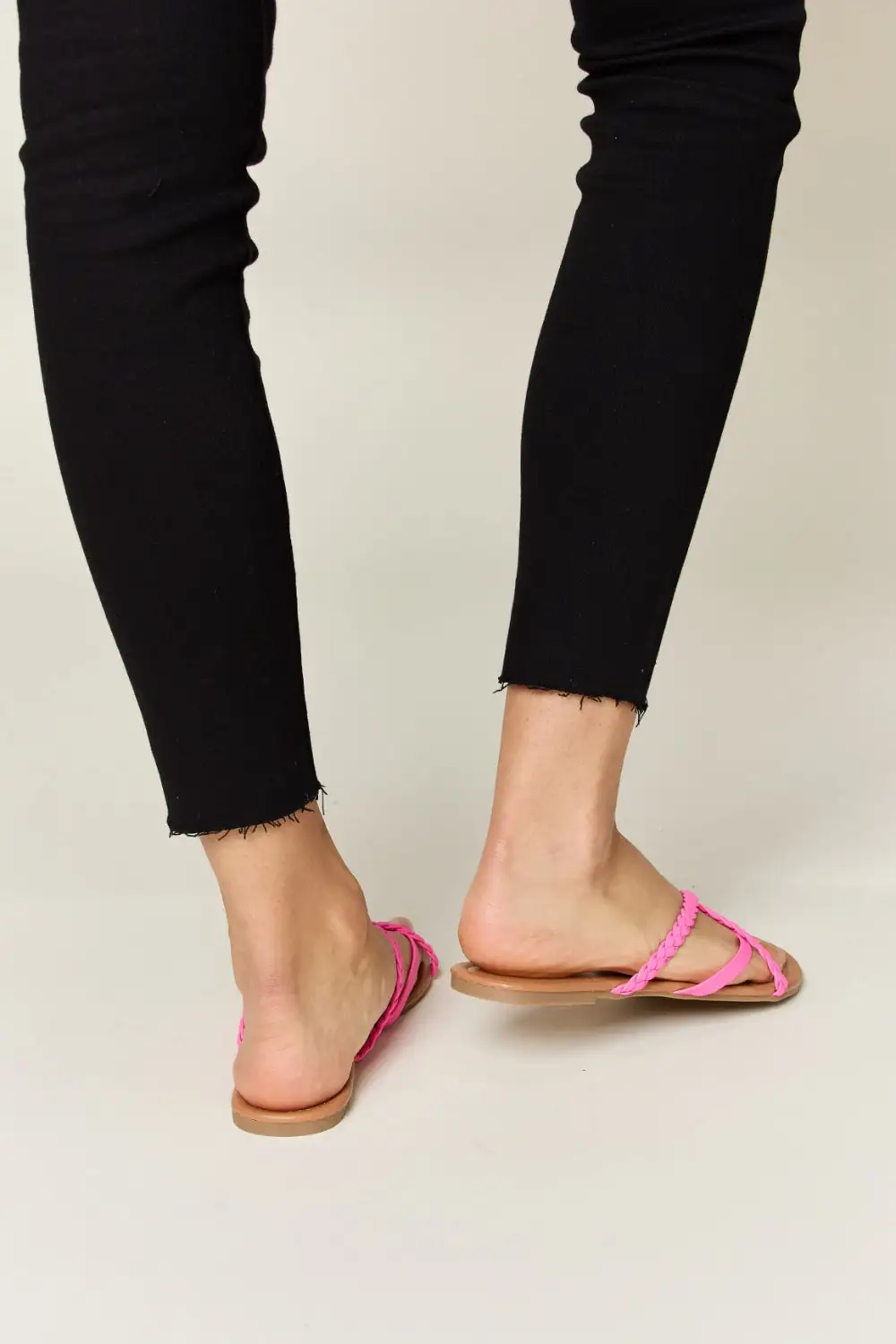 Crisscross Pu Leather Open Toe Sandals