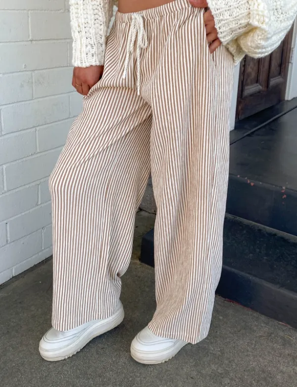 Striped Drawstring Pants