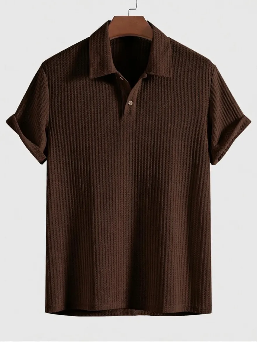 Men's Knitted Polo Shirt