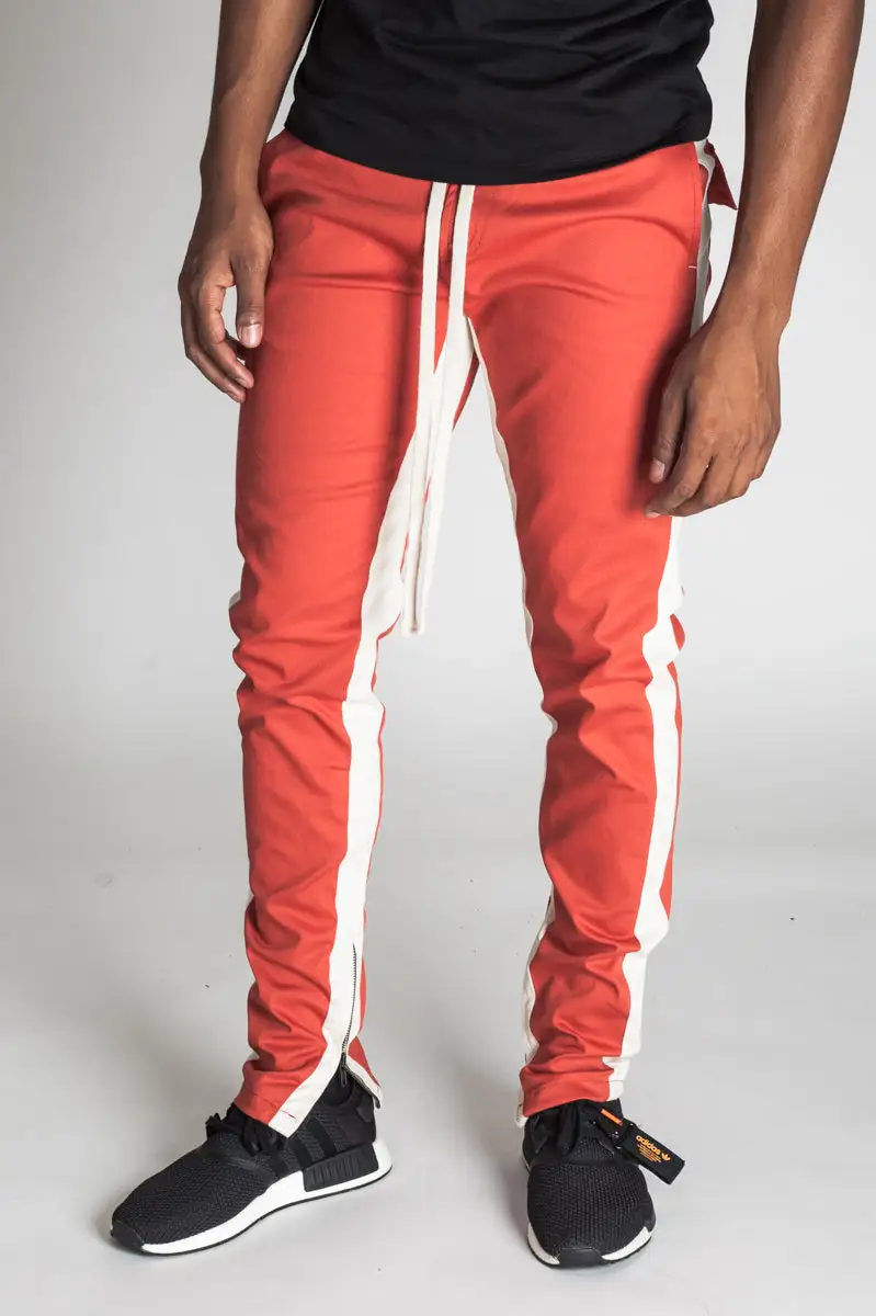 Men's Relaxed Skinny Raw Hem Track Pants