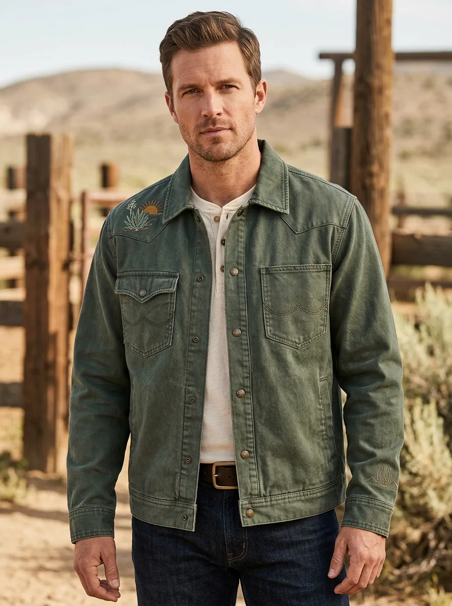 Men's Western Cowboy Desert Sun Jacket