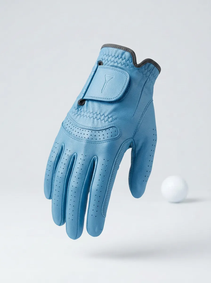 Performance Embossed Tee-Motif Leather Golf Glove