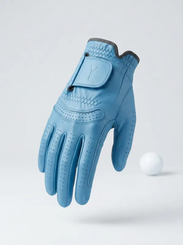 Performance Embossed Tee-Motif Leather Golf Glove