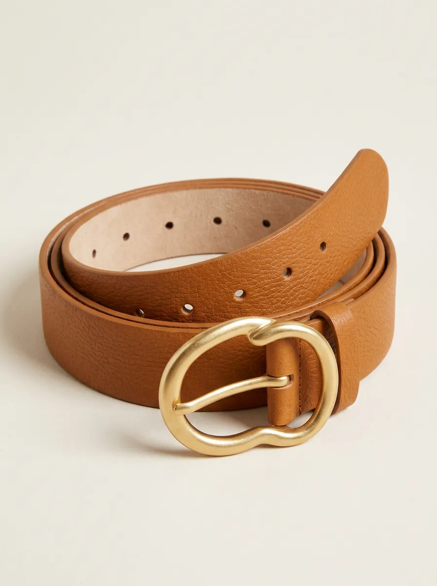 Vintage-Inspired Textured Waist Belt