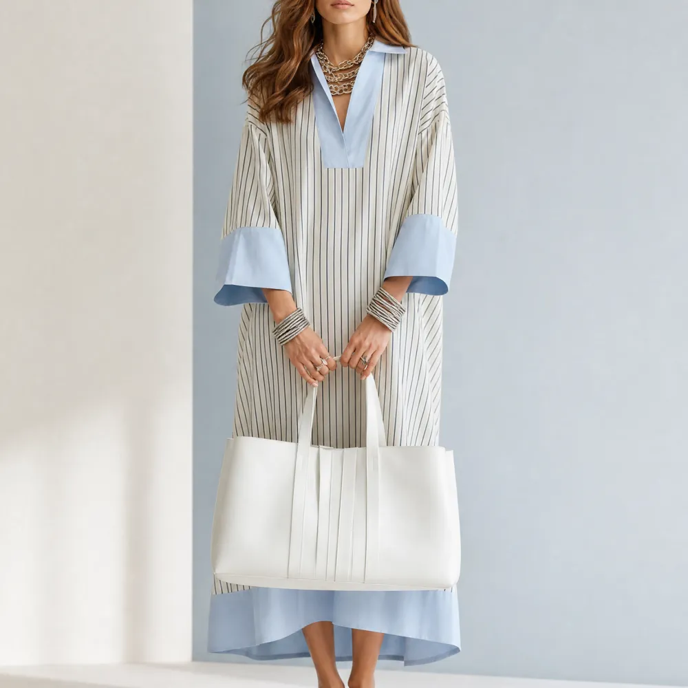 Striped Lightweight Midi Dress