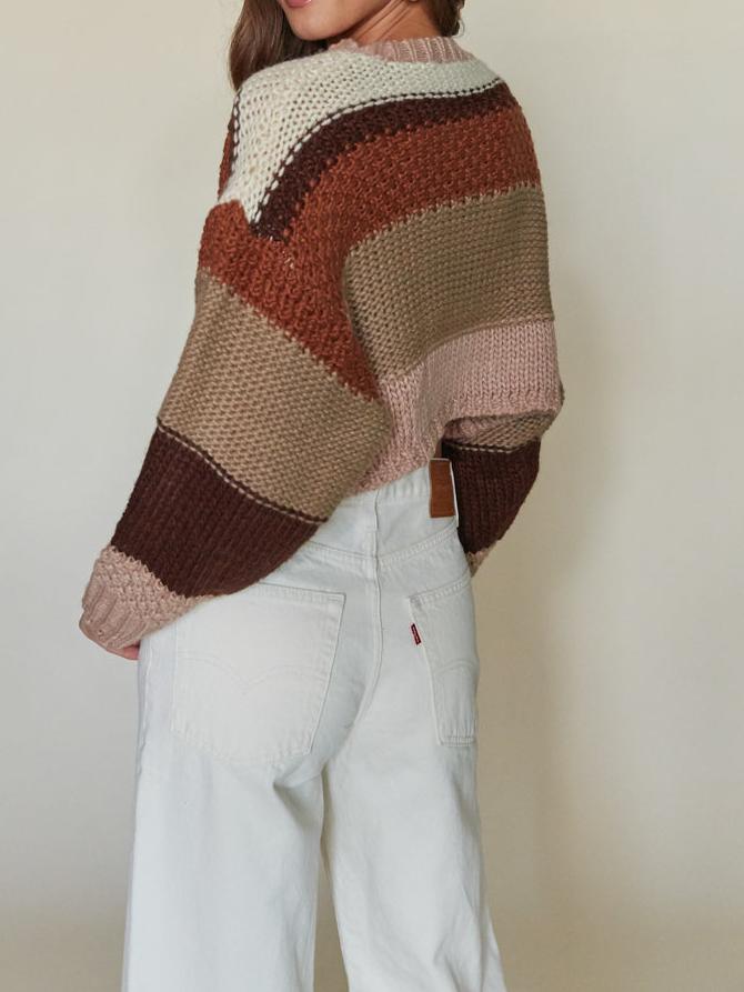 Cropped Striped Sweater