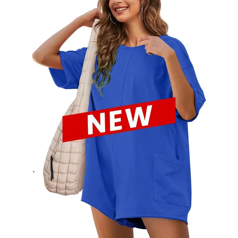 7PACK-Women'S Oversized Athletic Jumpsuit Casual Romper Overall