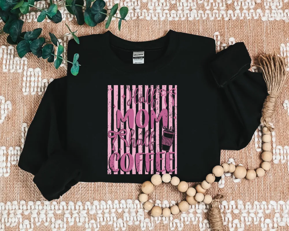 Mom Coffee Graphic Crewneck Sweatshirt