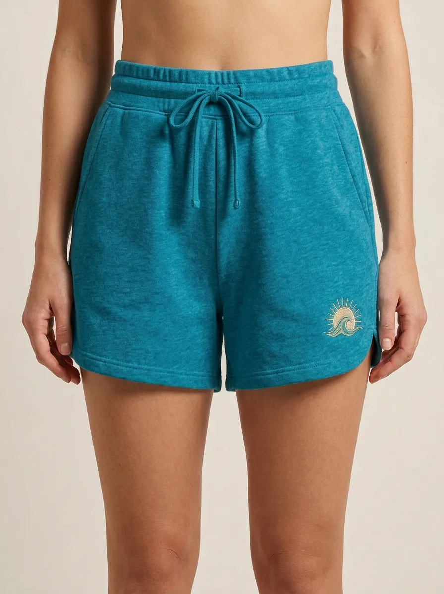 Women's Sun-Wave Embroidered Lounge Shorts