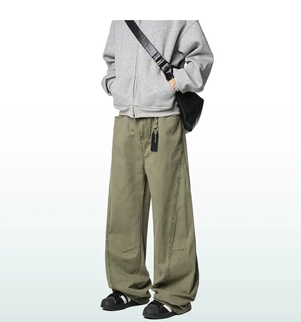 Wide Leg Cargo Trousers