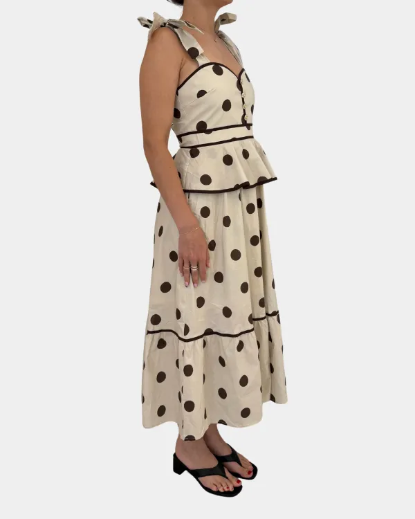 Polka Dot Peplum Dress