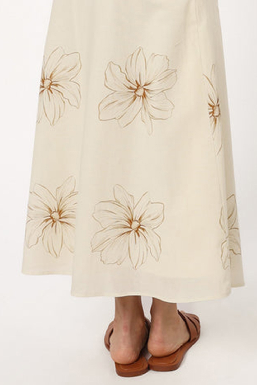 FLORAL LEISURE MIDI SKIRT