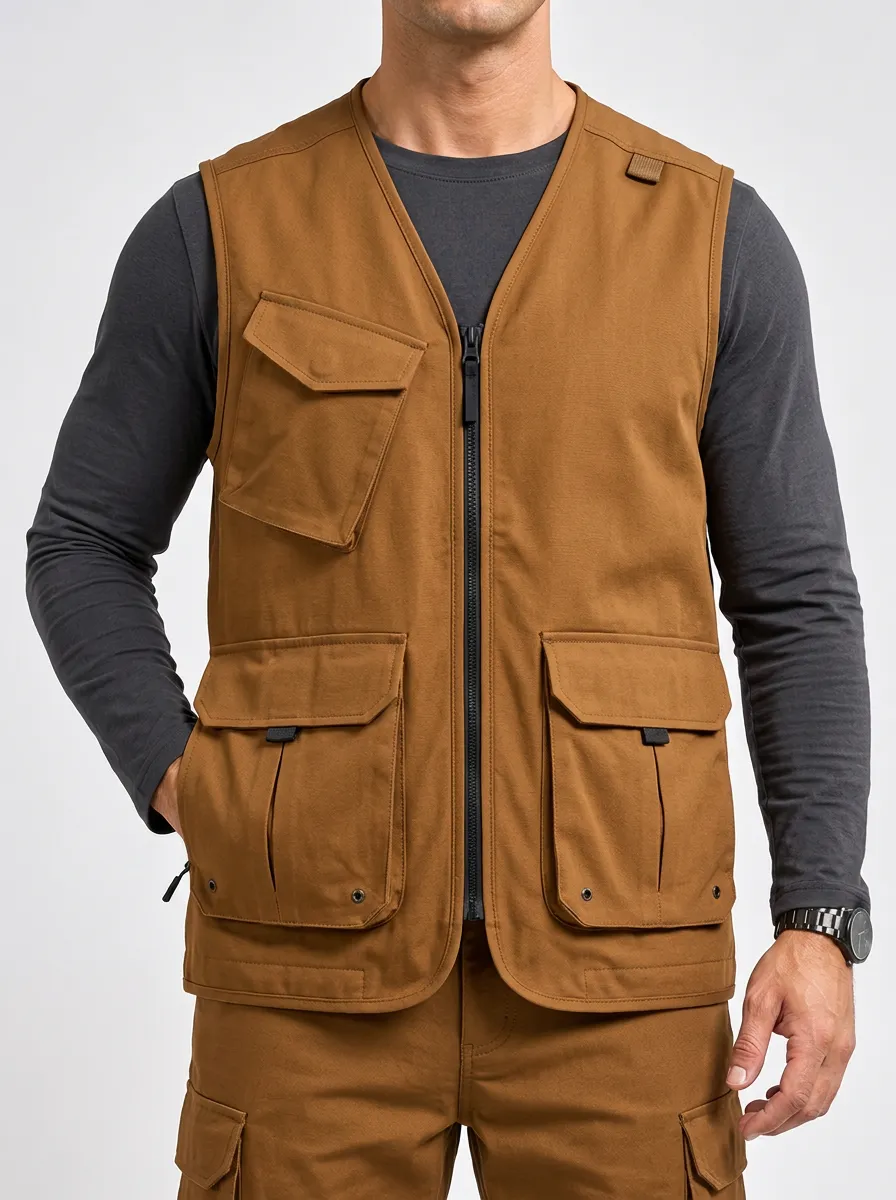 Utility Sleeveless Jacket for Men
