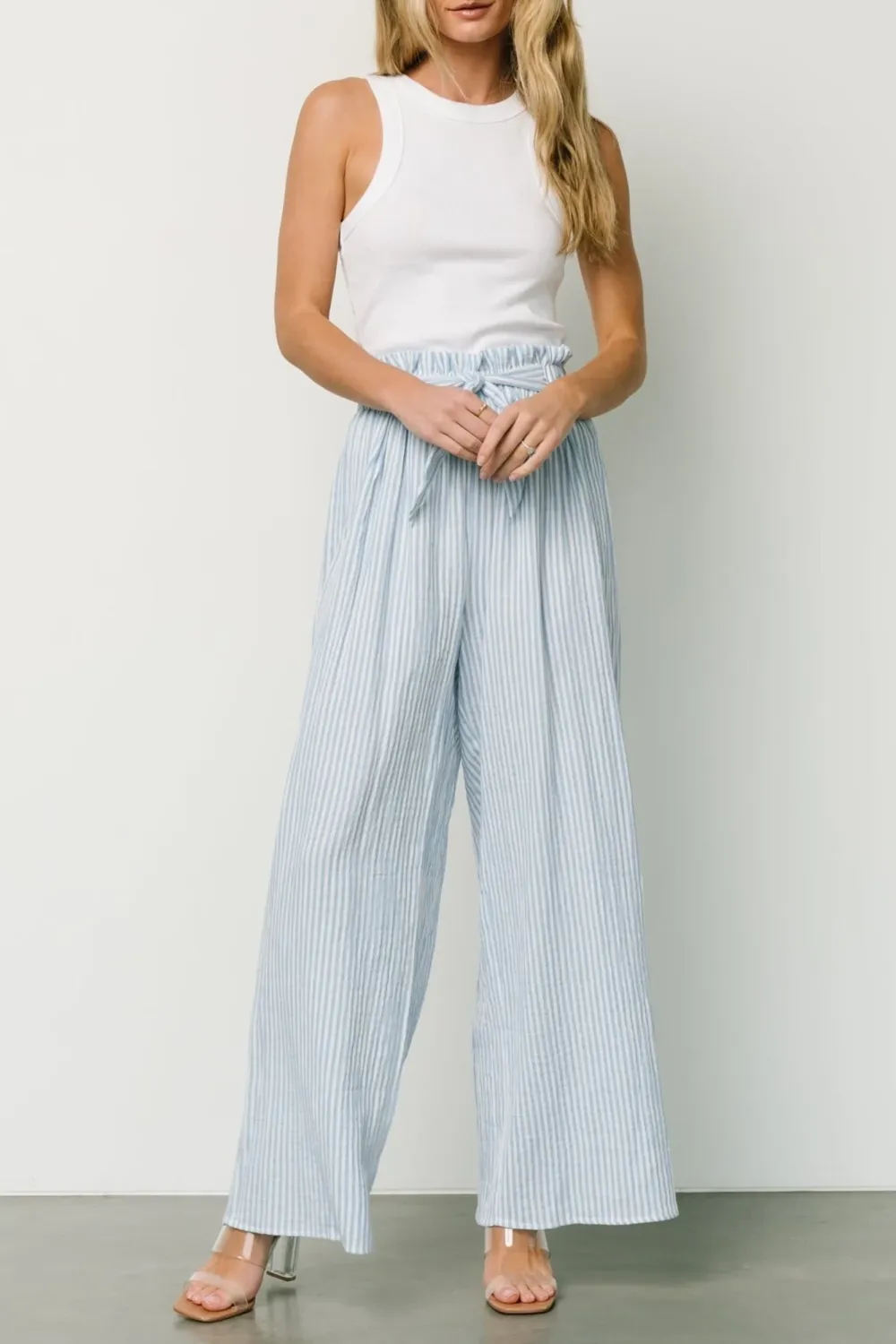 Daily Versatile Striped Loose Pants