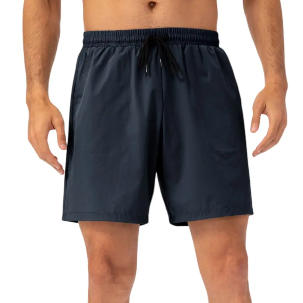 Refined Drawstring Elastic-Waist Side-Pocket Lightweight Men's Athletic Shorts
