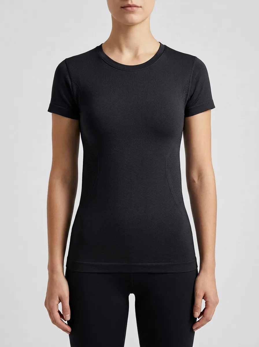 Women's Mesh-Panel Seamless Performance T-Shirt