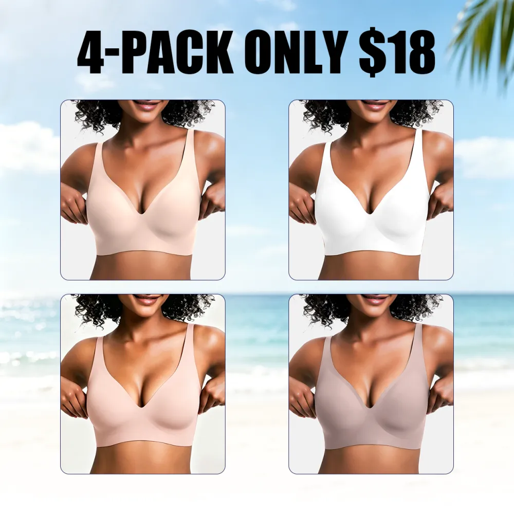 Women's Wireless Seamless Jelly Bra Deep V