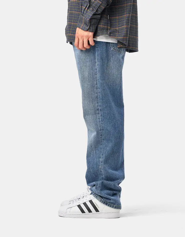 Marble Washed Relaxed Denim Jeans