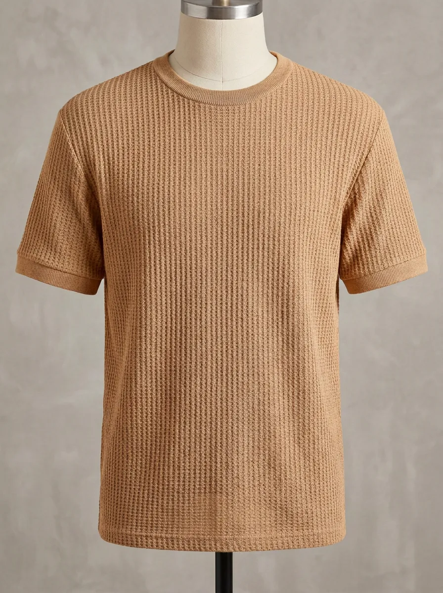 Refined Relaxed-Look Men's Knit Crew-Neck T-Shirt