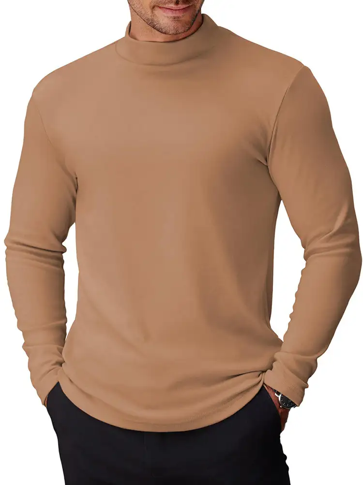 Basic Thermal Turtleneck Pullover Shirt Hoodie