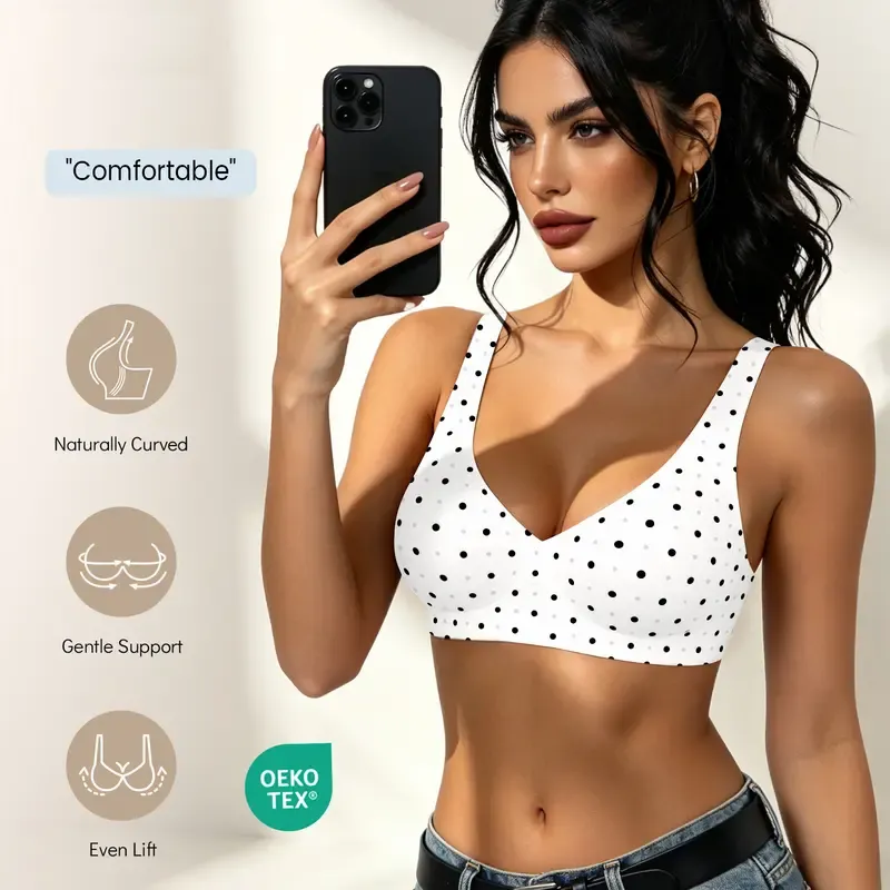 🔥Last Day💥Women's Deep-V Seamless Jelly Bra🔥8-Pack Only $24