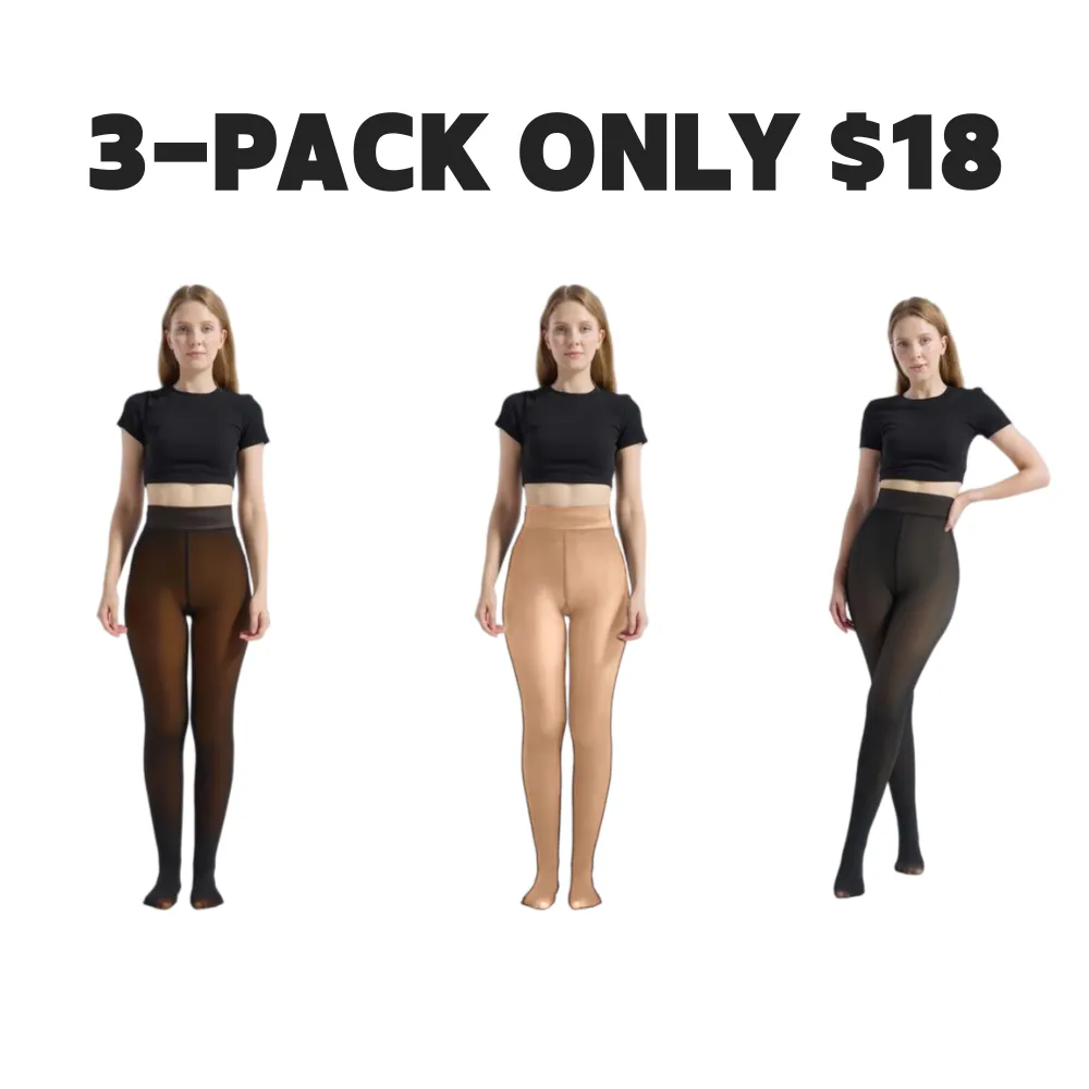 Fleece Lined Tights Sheer Women