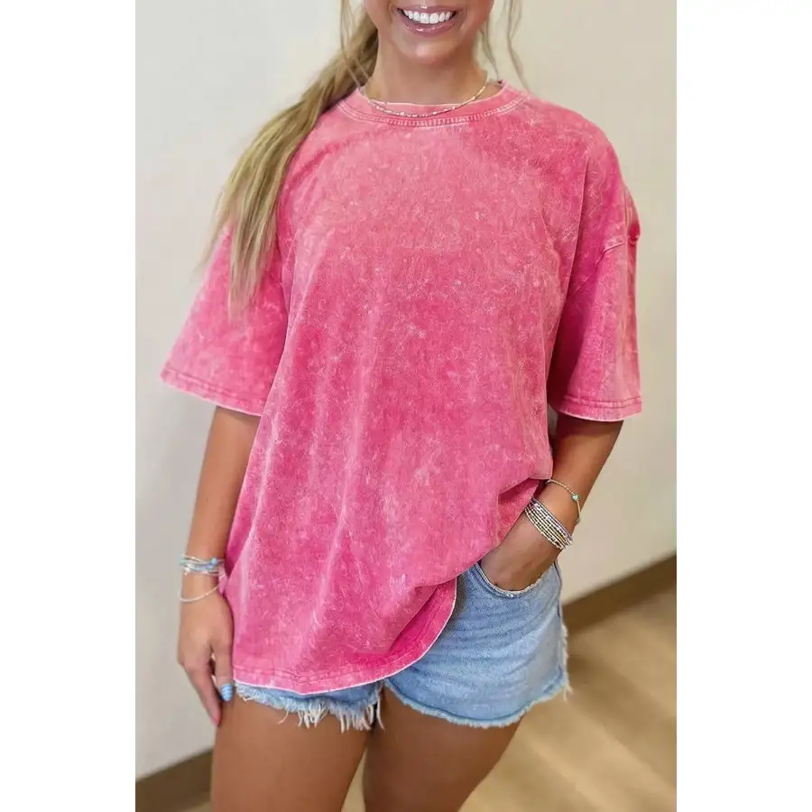 Lightweight Cotton Mineral Washed Oversize Tee