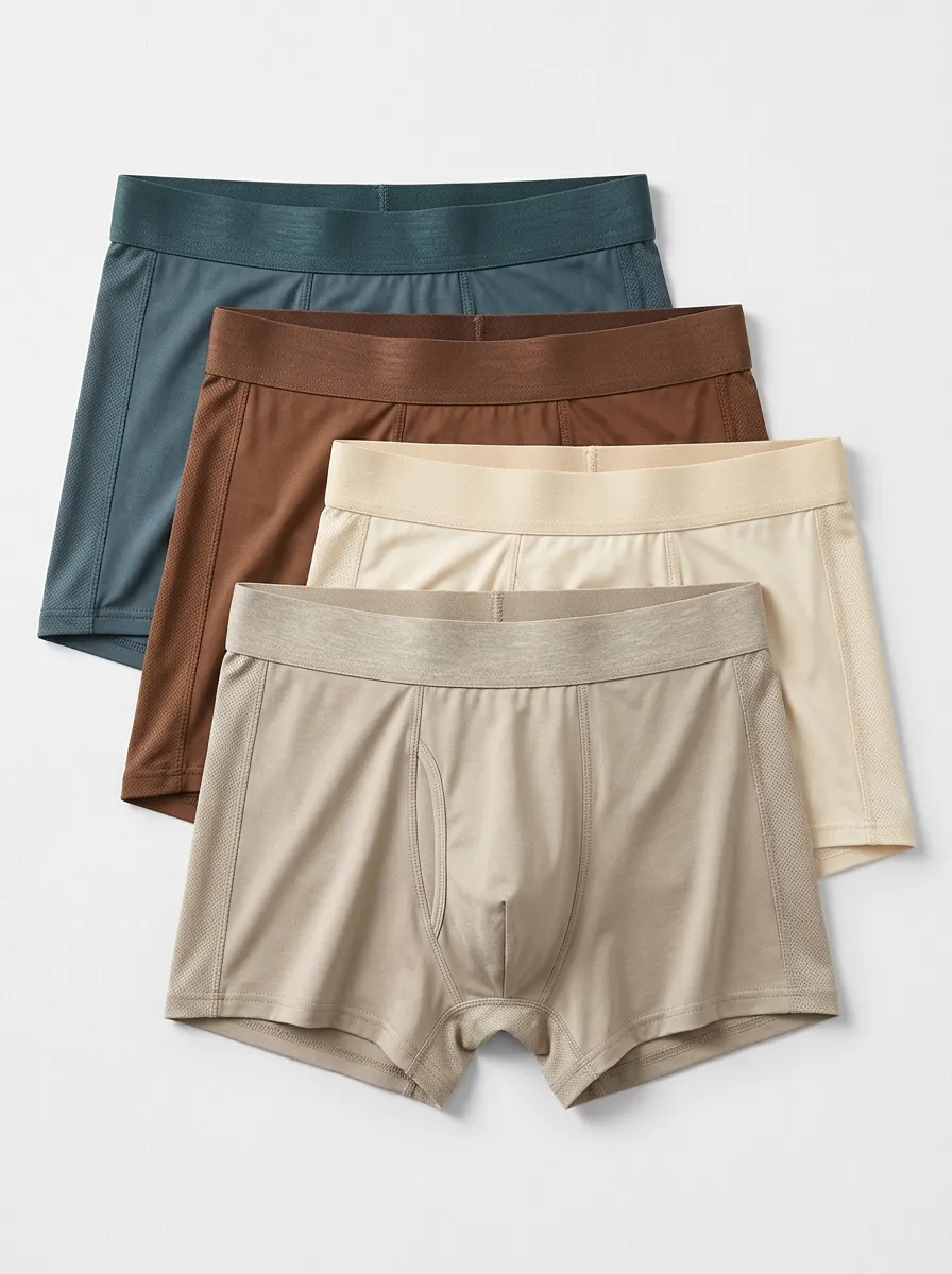 Versatile Finish Men' Four Pack Boxer Briefs