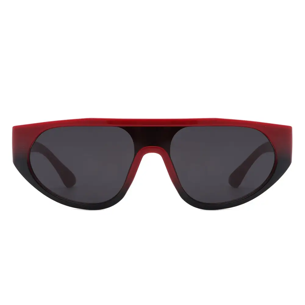 Round Flat Top Frame Sunglasses
