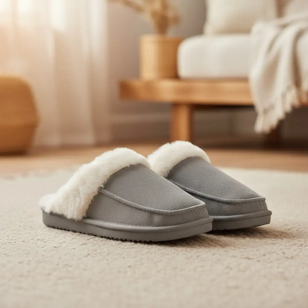 Soft Microsuede Fur Slippers