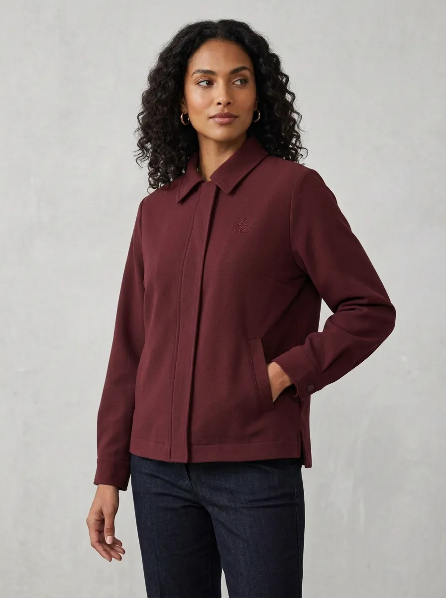 Women's Minimalist Geometric Logo Printed Jacket