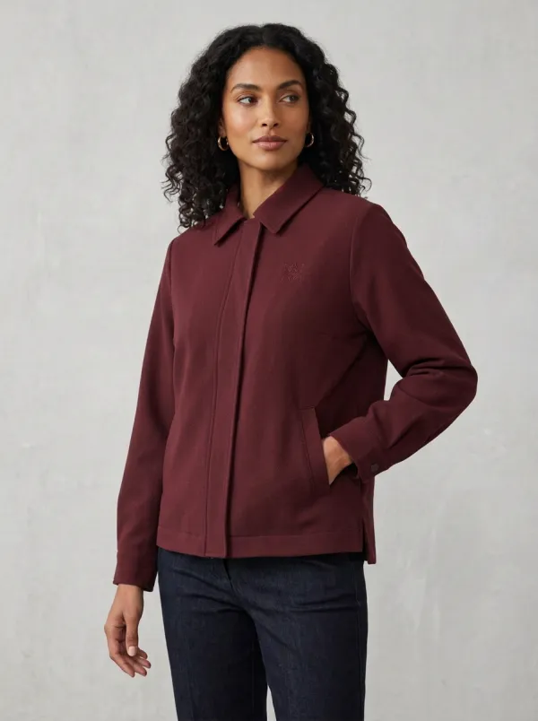 Women's Minimalist Geometric Logo Printed Jacket