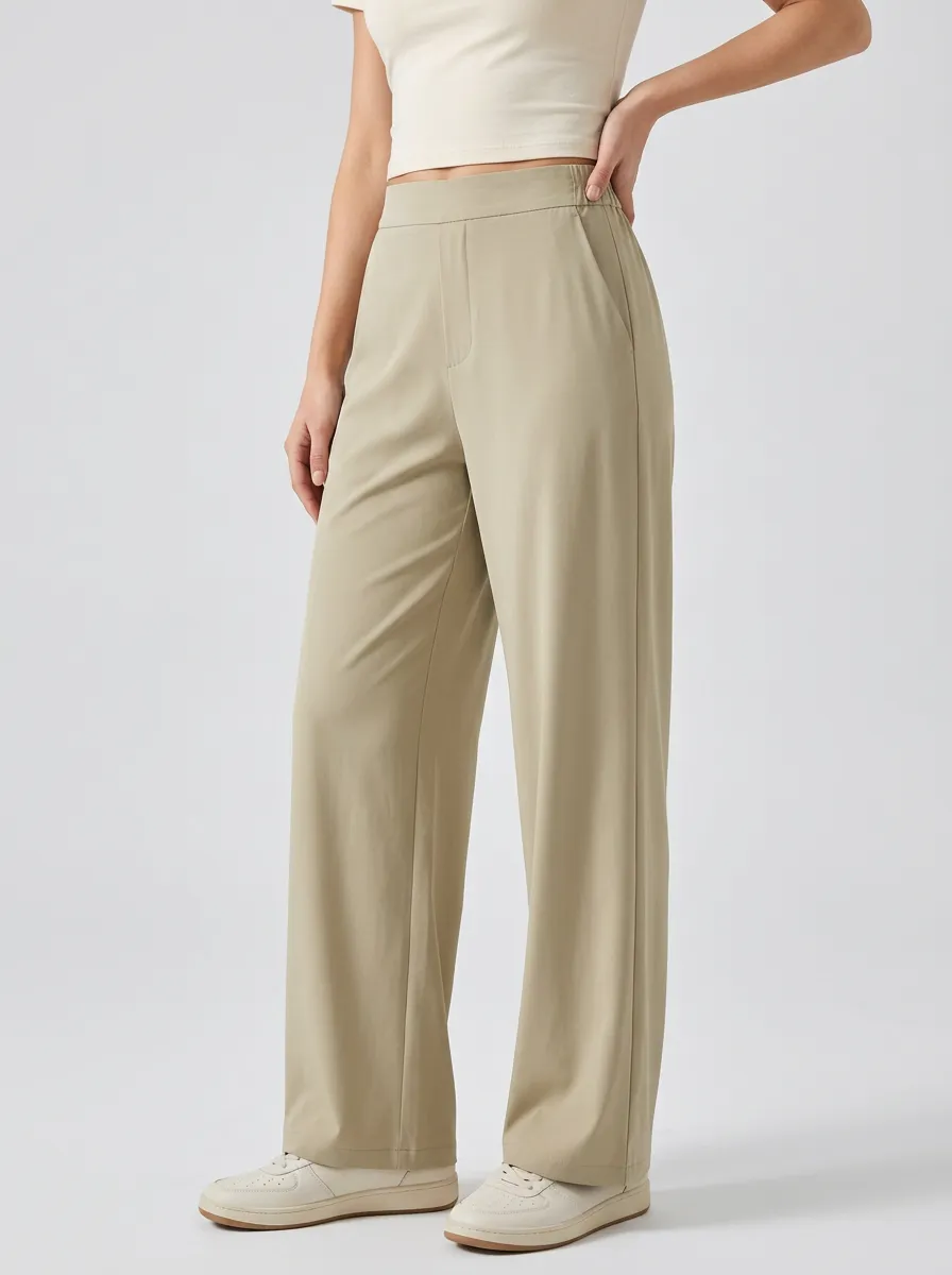Women's Ice Silk Everyday Wide-Leg Casual Pants