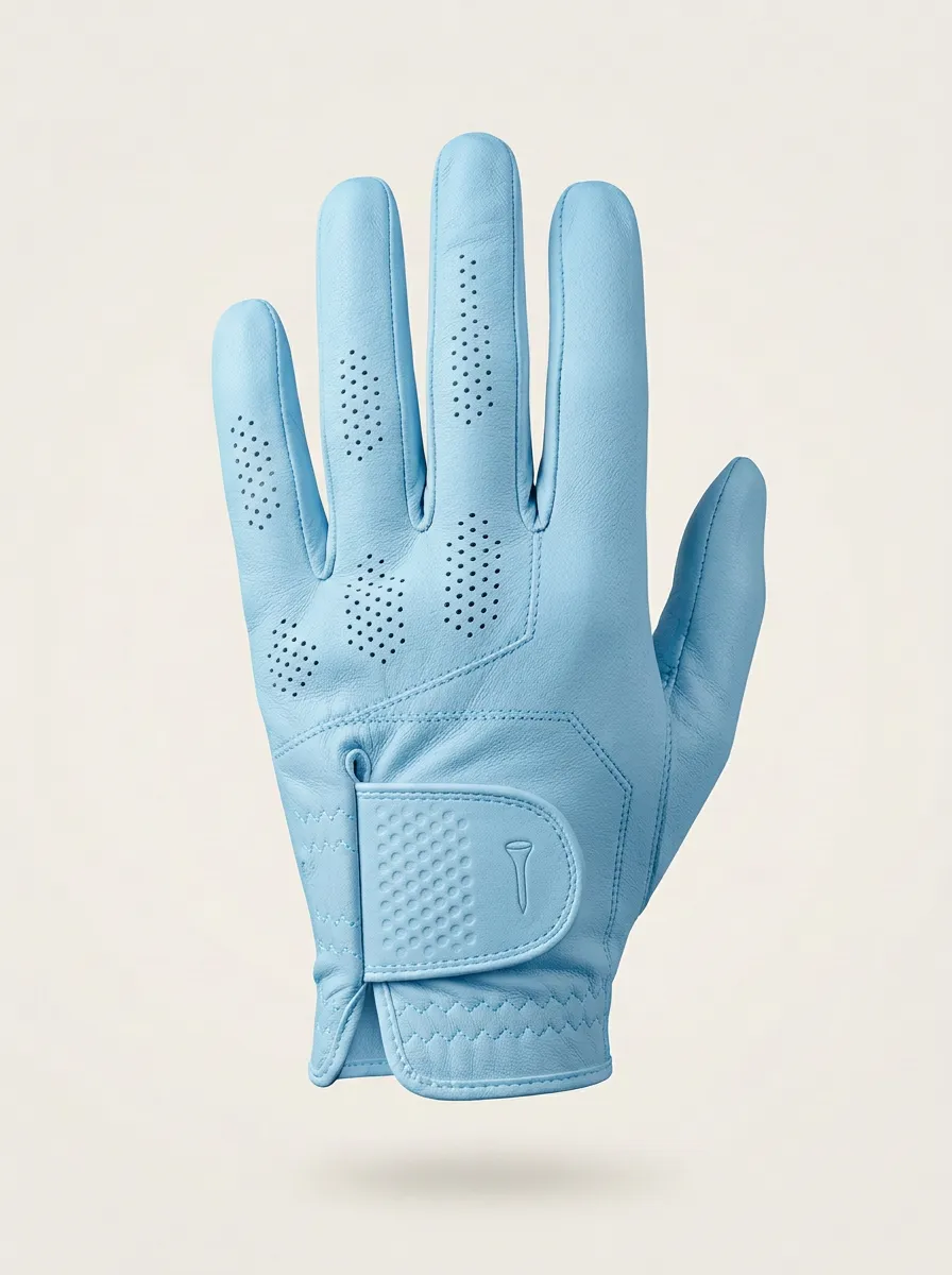 Fairway Embossed Tee-Motif Leather Golf Glove