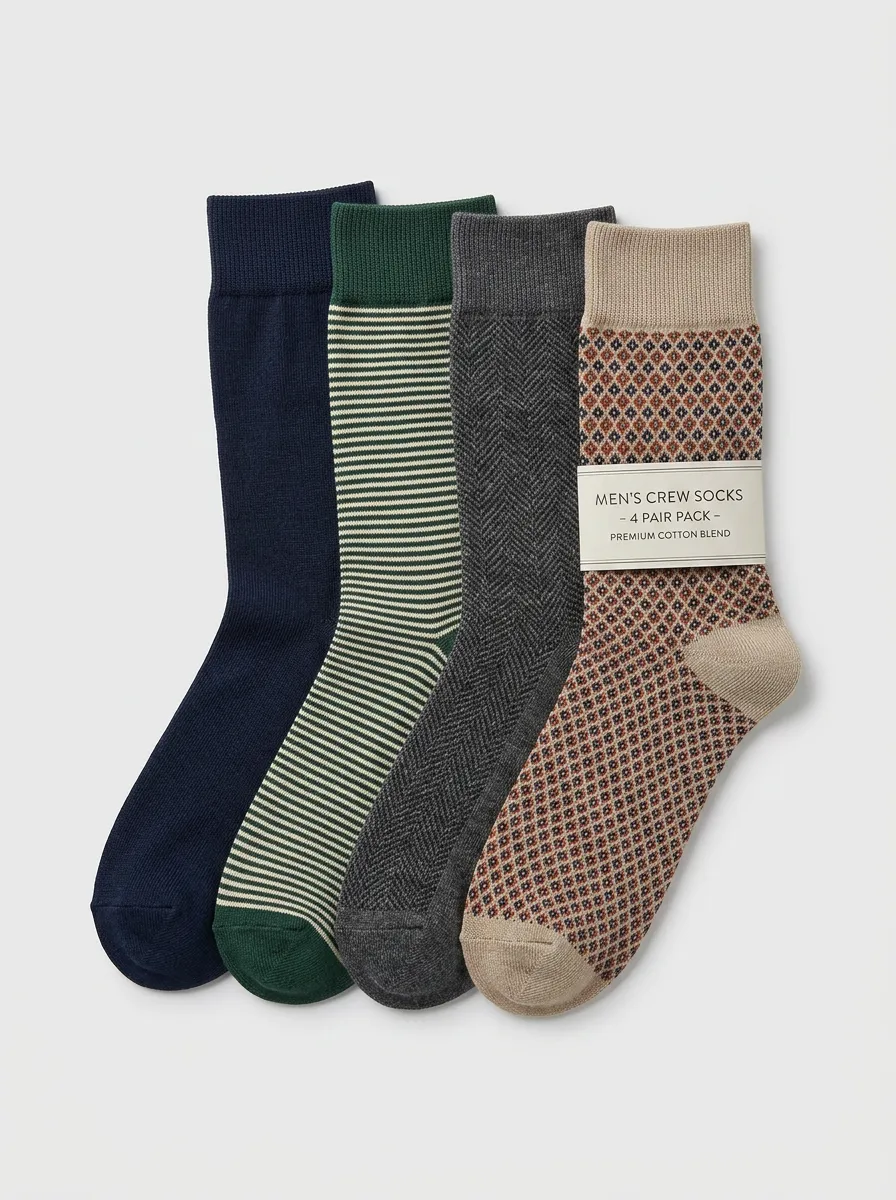 Men's Cozy Four Pair Socks