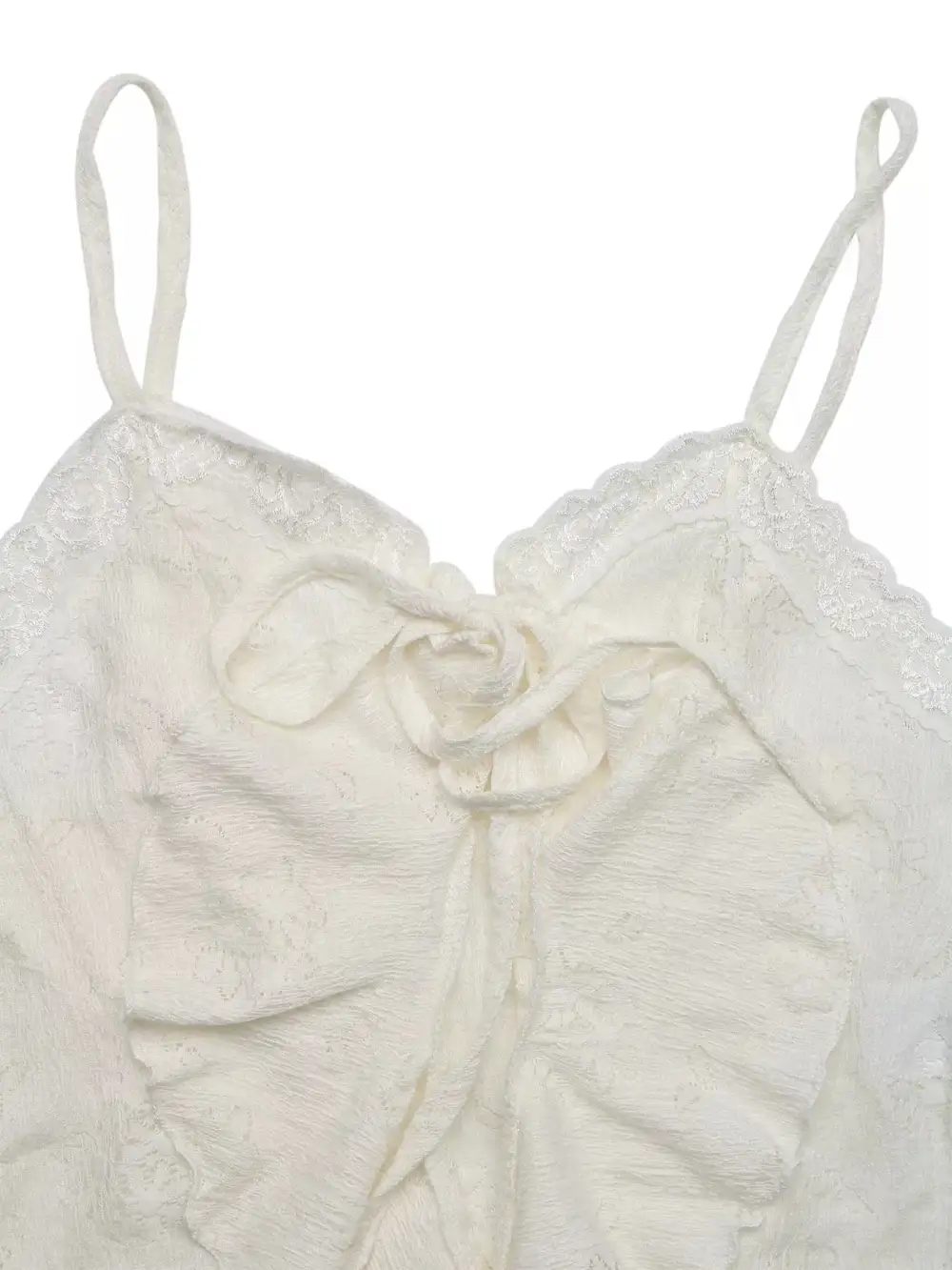 Tie Front Ruffle Hem