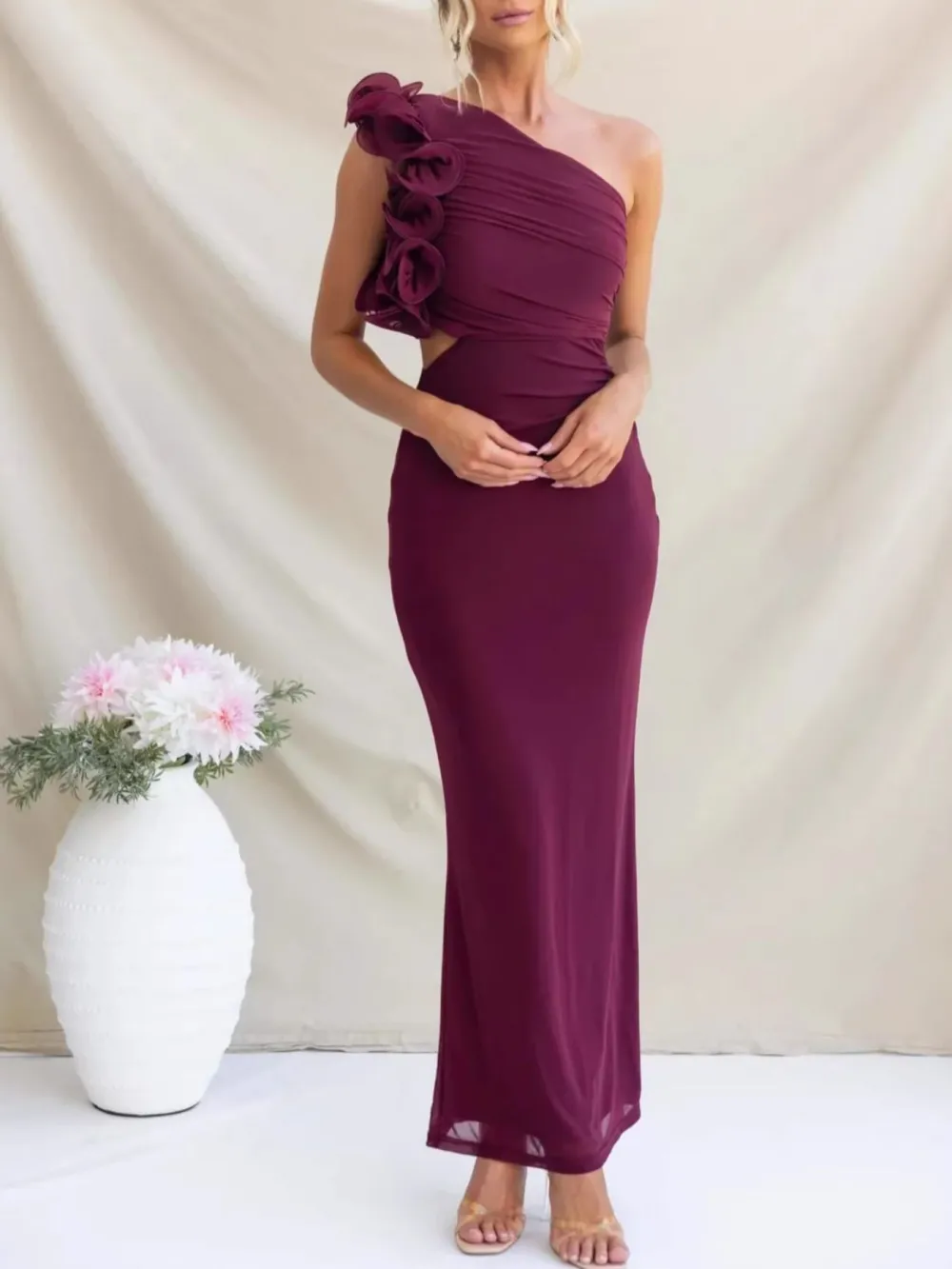 Relaxed Shape Floral Sleeveless Maxi Dress