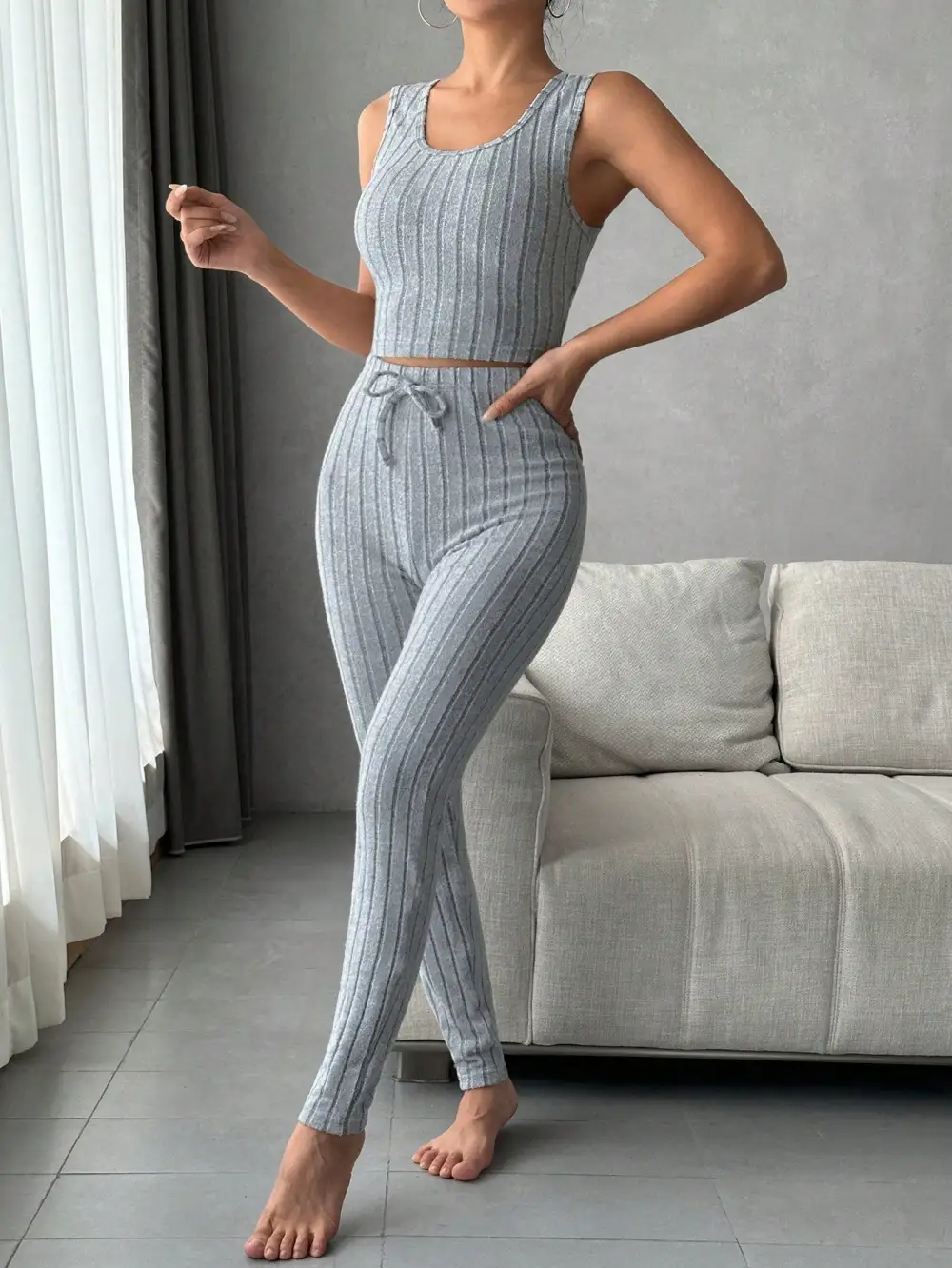 Scoop Neck Lounge Sleepwear Set
