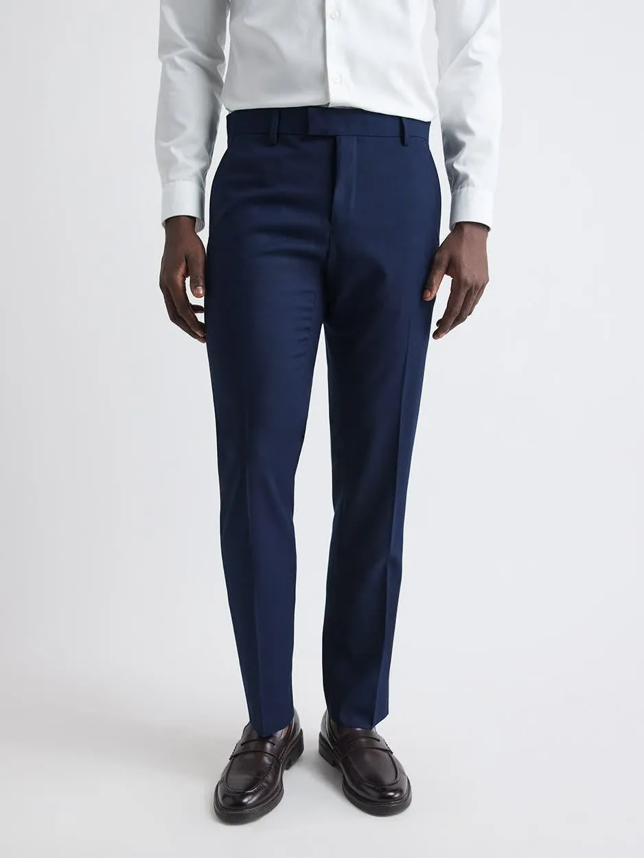 Navy Blue Commuting Style Suit Pant